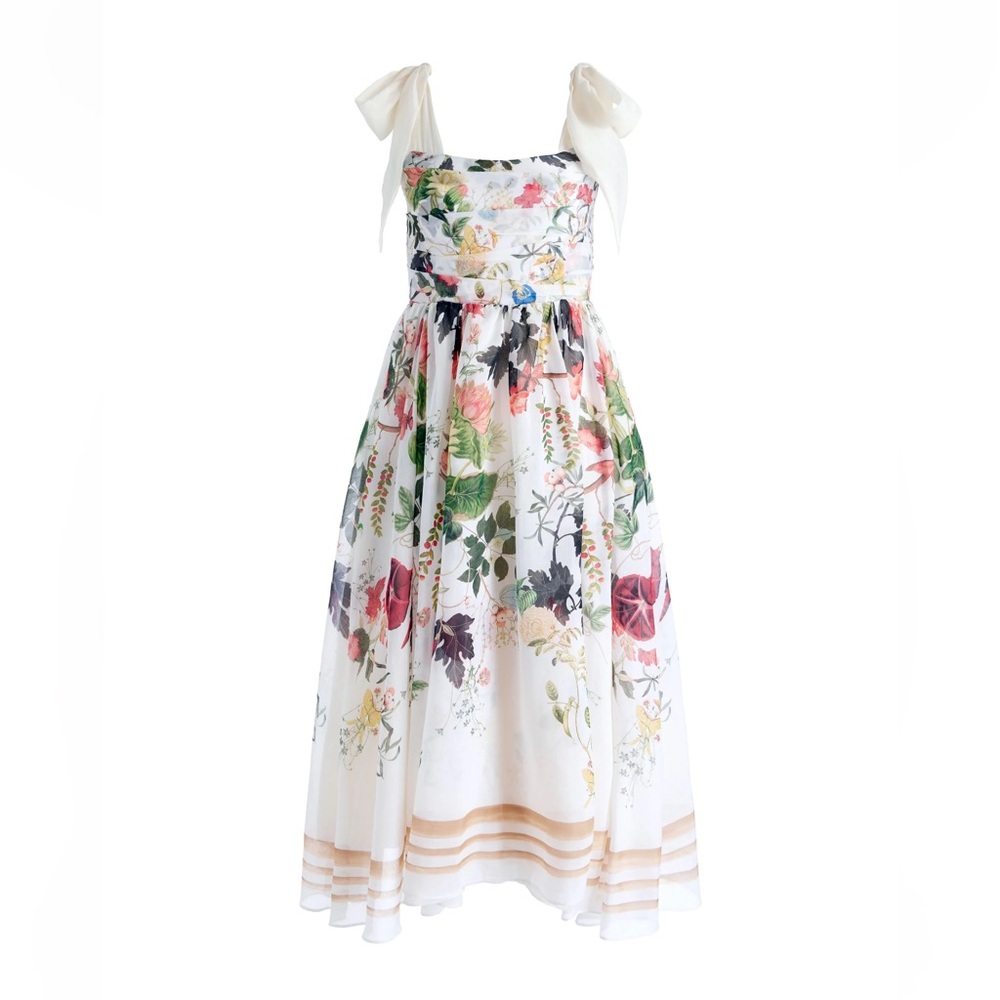 Alice + Olivia Haven Fit Flare MidiDress Blush Kiss Vanilla Size 6